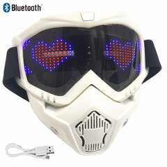 Irrotettava Bluetooth-sovellus Led Mask Party Magic Flash Carnival Led Matrix -näyttötaulu Ohjelmoitava tekstianimaatio valolasit hinta ja tiedot | Juhlakoristeet | hobbyhall.fi