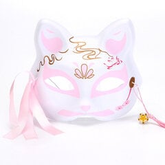 1kpl Japanilainen naamiaisnaamio Puolikasvoinen Käsinmaalattu Cat Fox Mask Anime Demon Slayer Halloween Festival Cosplay Prop hinta ja tiedot | Juhlakoristeet | hobbyhall.fi