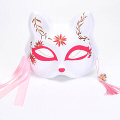 1kpl Japanilainen naamiaisnaamio Puolikasvoinen Käsinmaalattu Cat Fox Mask Anime Demon Slayer Halloween Festival Cosplay Prop hinta ja tiedot | Juhlakoristeet | hobbyhall.fi