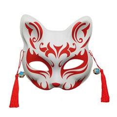 1kpl Japanilainen naamiaisnaamio Puolikasvoinen Käsinmaalattu Cat Fox Mask Anime Demon Slayer Halloween Festival Cosplay Prop hinta ja tiedot | Juhlakoristeet | hobbyhall.fi