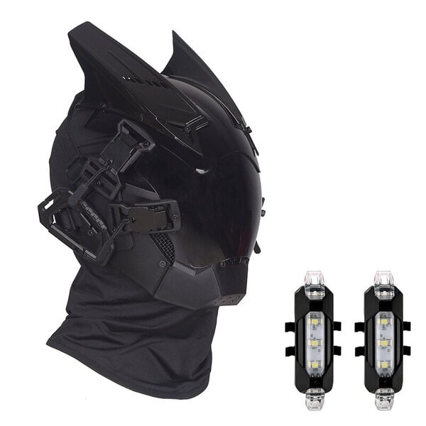 PROJEKTI Cyberpunk Cosplay Hellboy Kosto Shinobi Horns naamio Musta Samurai Maskit Halloween Party Coolplay Lahja