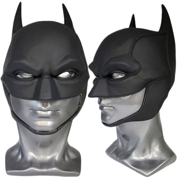 Elokuva Supersankari Bruce Wayne Cosplay-asu PVC Latex Mask -kypärä Halloween Unisex Prop