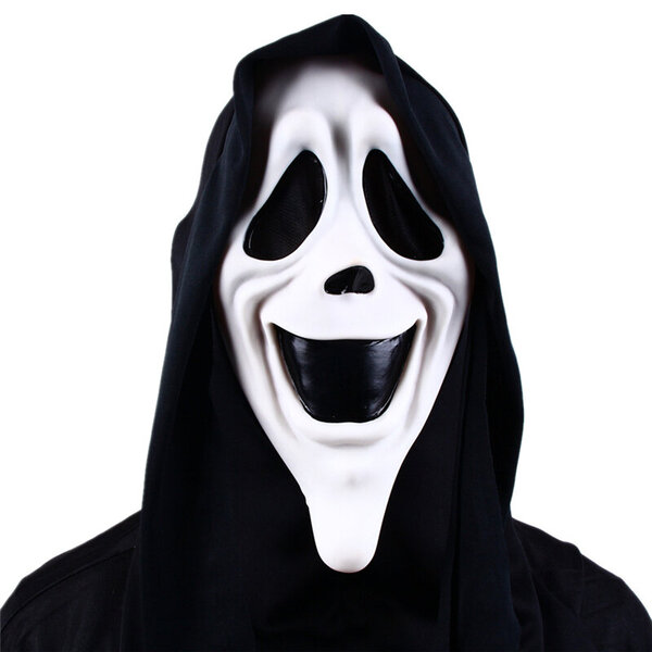 Ghost Face Scream Elokuva Kauhunaamio Halloween Killer Cosplay Aikuisten pukutarvikkeet Rekvisiitta