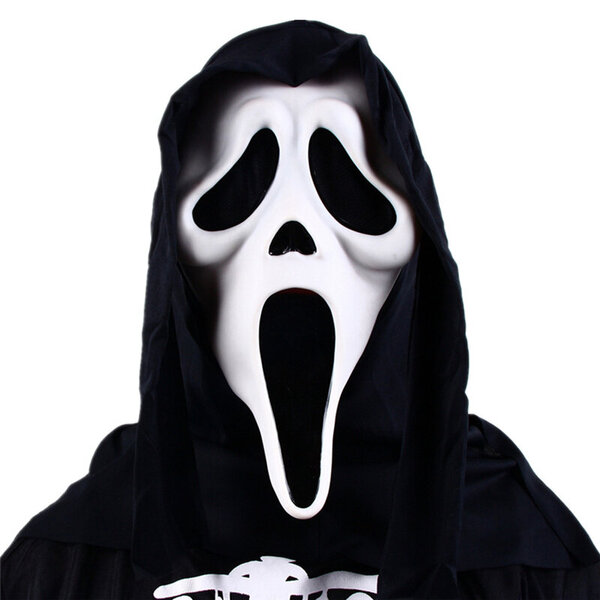 Ghost Face Scream Elokuva Kauhunaamio Halloween Killer Cosplay Aikuisten pukutarvikkeet Rekvisiitta