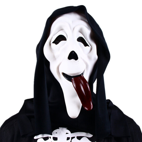 Ghost Face Scream Elokuva Kauhunaamio Halloween Killer Cosplay Aikuisten pukutarvikkeet Rekvisiitta