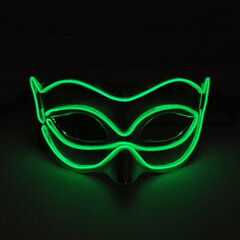 Halloween 10 väriä LED Neon El Wire Mask Cosplay Luminous Fox Mask Tanssijuhlamekko Asusteet hinta ja tiedot | Juhlakoristeet | hobbyhall.fi