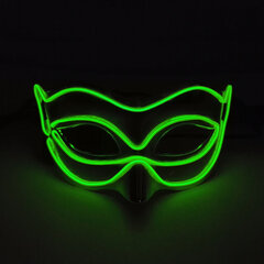 Halloween 10 väriä LED Neon El Wire Mask Cosplay Luminous Fox Mask Tanssijuhlamekko Asusteet hinta ja tiedot | Juhlakoristeet | hobbyhall.fi