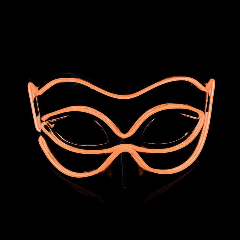 Halloween 10 väriä LED Neon El Wire Mask Cosplay Luminous Fox Mask Tanssijuhlamekko Asusteet hinta ja tiedot | Juhlakoristeet | hobbyhall.fi