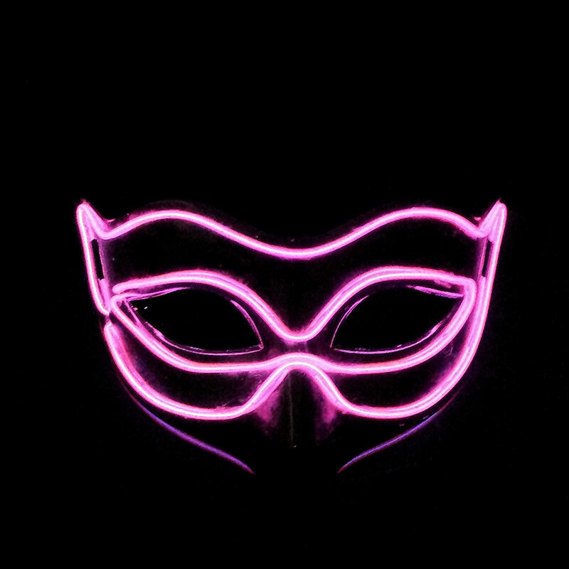 Halloween 10 väriä LED Neon El Wire Mask Cosplay Luminous Fox Mask Tanssijuhlamekko Asusteet hinta ja tiedot | Juhlakoristeet | hobbyhall.fi