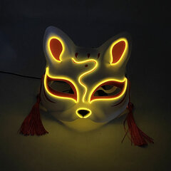 Halloween 10 väriä LED Neon El Wire Mask Cosplay Luminous Fox Mask Tanssijuhlamekko Asusteet hinta ja tiedot | Juhlakoristeet | hobbyhall.fi