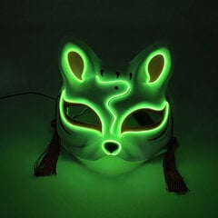 Halloween 10 väriä LED Neon El Wire Mask Cosplay Luminous Fox Mask Tanssijuhlamekko Asusteet hinta ja tiedot | Juhlakoristeet | hobbyhall.fi