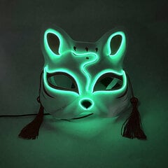 Halloween 10 väriä LED Neon El Wire Mask Cosplay Luminous Fox Mask Tanssijuhlamekko Asusteet hinta ja tiedot | Juhlakoristeet | hobbyhall.fi