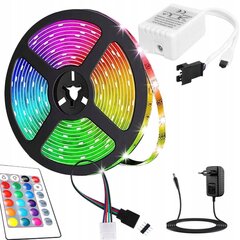 RGB LED-nauha 5m GALAXIA, 5050 kaukosäätimellä hinta ja tiedot | LED-valonauhat | hobbyhall.fi