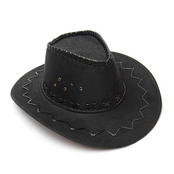 1-osainen Miesten Muoti Cowboy Hattu Mokkanahka Look Wild West Fancy Mekko Musta Uusin Naisten Unisex Hatut Kesä Aurinkohattu hinta ja tiedot | Miesten hatut, huivit ja käsineet | hobbyhall.fi