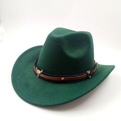 Luonnollinen väri Western Cowboy Hat Naisten miesten poimutettu cowboy Tyttö Fedora nahkaisella Fedora Toca Toca Ritarihattu hinta ja tiedot | Miesten hatut, huivit ja käsineet | hobbyhall.fi