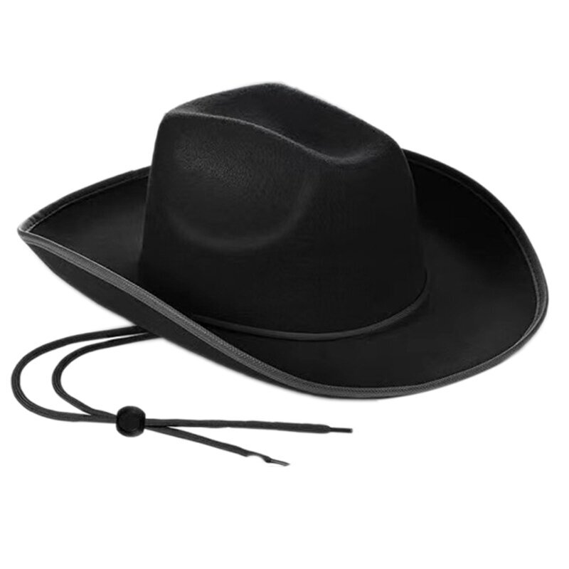 Länsimainen yksivärinen huopa Cowboy-hattu Cowgirl Big Brim -asujuhlatarvike hinta ja tiedot | Miesten hatut, huivit ja käsineet | hobbyhall.fi