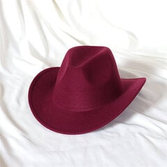 Värikäs Cowboy-hattu Erilainen Cowboy-hattu Yksivärinen Huopahattu Miehille ja naisille Isolierinen ulkohattu Ritarihattu Fedora Jazz Cap hinta ja tiedot | Miesten hatut, huivit ja käsineet | hobbyhall.fi