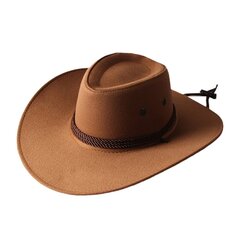 Miesten viileä aurinkohattu yksivärinen viileä länsimainen Cowboy-hattu Yksivärinen miesten huipullinen lippalakki Suuri länsiköysiritari Cowboy-hattu hinta ja tiedot | Miesten hatut, huivit ja käsineet | hobbyhall.fi