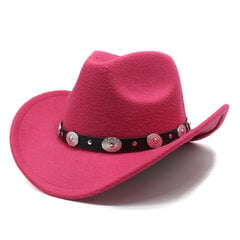 Bauhinia Vintage Western Cowboy Hattu miehille Syksy Talvi Leveälierinen Huopa Fedoras Hatut Cowgirl Church Naisten Hattu hinta ja tiedot | Miesten hatut, huivit ja käsineet | hobbyhall.fi