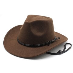 cowboy-hattu naiset Ylelliset tyylikkäät hatut miehille cowgirl jazz fedora suunnittelija cowboy-asusteet herrasmies 2023 hinta ja tiedot | Miesten hatut, huivit ja käsineet | hobbyhall.fi