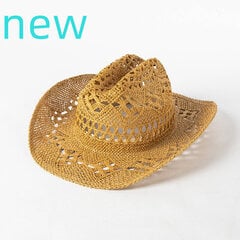 Cowboy olkihattu Länsi-cowboy isoreunahattu Retroloma merenranta aurinkosuoja hengittävä aurinkovarjostin olkihattu sombrero lehmä hinta ja tiedot | Miesten hatut, huivit ja käsineet | hobbyhall.fi