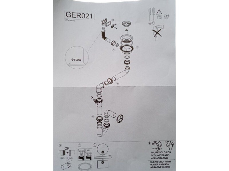 Keittiöaltaan vesilukko Wisent GER021, musta hinta ja tiedot | Vesilukot | hobbyhall.fi