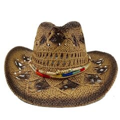 järvensininen Cowboy-hattu muoti ontto kesämatkailu rantahattu miehille ja naisille yksivärinen western Cowboy-hattu chapeau homme hinta ja tiedot | Miesten hatut, huivit ja käsineet | hobbyhall.fi