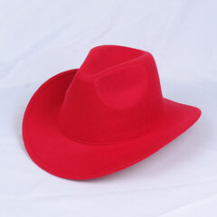 Fedora Solid Color Länsi-Cowboy-hattu rullareunainen tahmea hattu syys- ja talvihattu naiselle miesten ulkoilu jazz-hattu brittiläiseen tyyliin hinta ja tiedot | Miesten hatut, huivit ja käsineet | hobbyhall.fi