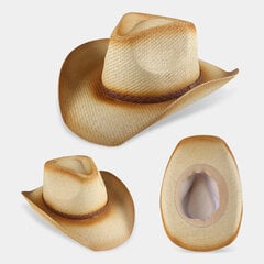 Hollow Out Straw Western Cowboy Hattu Miehille Naisille Kesä Curling Brim Beach Aurinkohatut Panama Cowgirl Hatut ulkokalastushattu hinta ja tiedot | Miesten hatut, huivit ja käsineet | hobbyhall.fi