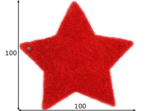 Tom tailor nukkamatto Soft Uni Star, punainen, 100 x 100 cm hinta ja tiedot | Isot matot | hobbyhall.fi