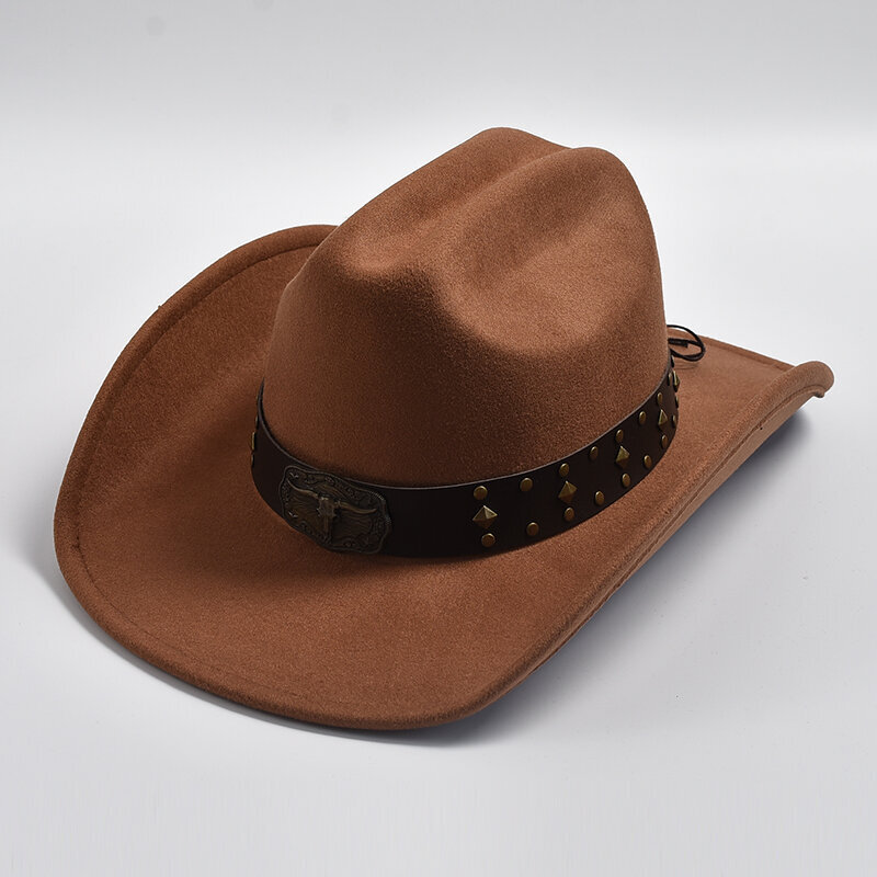 Miesten länsimainen naisten Cowboy-hattu herrasmiehille Lady Cowgirl Jazz-hattu Vintage leveälierinen huopa Fedora-hattu Sombrero Hombre hinta ja tiedot | Miesten hatut, huivit ja käsineet | hobbyhall.fi