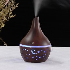 Eteeristen öljyjen diffuusori 130 ml, USB-kostutin Puunjyväinen aromaterapiahajotin, Cool Mist -kostutin 7 värillä LED-valolla kotitoimistoon hinta ja tiedot | Ilmankostuttimet | hobbyhall.fi