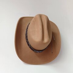 9cm leveälierinen Western Cowboy hattu miehille vintage Fascinator Cowgirl jazz hattu Cloche kirkko lippalakit Sombrero Hombre hinta ja tiedot | Miesten hatut, huivit ja käsineet | hobbyhall.fi