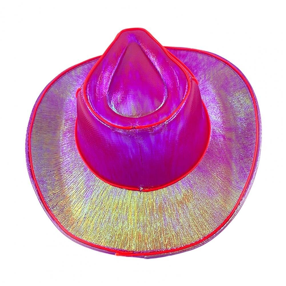 Langaton Disco Valoisa Led Morsian Cowgirl Hattu Hehkuva Valo Baari Lippalakki Polttarille Tarvikkeet Vilkkuvat Neon Länsi Cowboy Hattu hinta ja tiedot | Miesten hatut, huivit ja käsineet | hobbyhall.fi