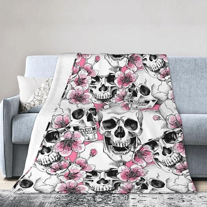 Halloween-peitto - Pehmo Halloween-peitto - Viihtyisä flanellinharmaa Halloween-koristelu juhlavuodesohvaan Olohuoneessa 50"x60" Tyyli 36 hinta ja tiedot | Peitot | hobbyhall.fi