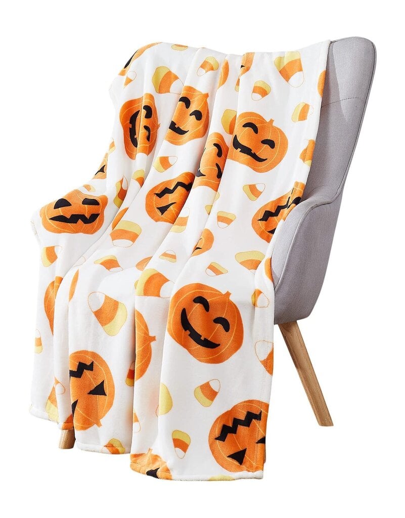 Halloween-peitto - Pehmo Halloween-peitto 50"x60" - Viihtyisä flanelinharmaa Halloween-koristelu juhlavuodesohvaan Olohuoneen tyyli 2 hinta ja tiedot | Peitot | hobbyhall.fi