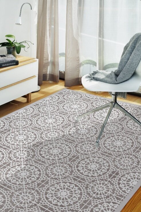 Narma Raadi -smartWeave® chenillematto, kaksipuolinen, beige, 70 x 140 cm hinta ja tiedot | Isot matot | hobbyhall.fi