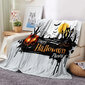 Halloween-peitto - Pumpkin Witch Bat -peitto 50"x60" - Viihtyisä flanellinharmaa Halloween-koristelu juhlavuodesohvaan Olohuoneen tyyli 15 hinta ja tiedot | Peitot | hobbyhall.fi