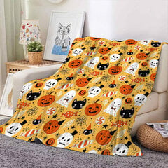 Halloween-peitto - Flanellipeitto 3D-kuvioinen Trick or Treat Pumpkin Ghost 50"x60" - Juhlasohvaan Olohuoneen tyyli 7 hinta ja tiedot | Peitot | hobbyhall.fi