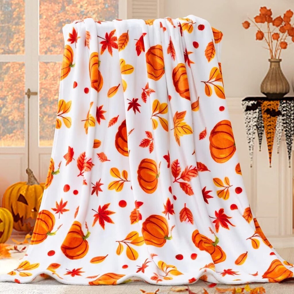 Halloweenkurpitsa fleece huopa, 127x152cm hinta ja tiedot | Päiväpeitot ja huovat | hobbyhall.fi