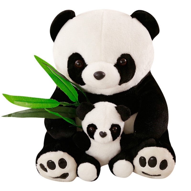 Pehmolelu Panda-nukke bambulehti äiti ja lapsi Panda-nukke tyynylelu 30cm hinta ja tiedot | Pehmolelut | hobbyhall.fi