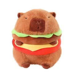 Pehmonukke Suloinen Burger Capybara Pehmotäytetty lelu Realistinen pehmotäytetty eläinlelu lapsille aikuisille hinta ja tiedot | Pehmolelut | hobbyhall.fi