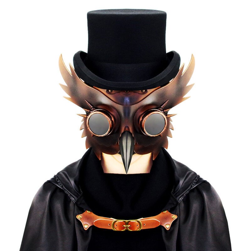 Aikuisten Halloween Plague Doctor Cosplay Mask Steam Punks Scary Horror Pu Bird Schnabel Naamio Nokka Naamio Rekvisiitta karnevaalijuhlalahja hinta ja tiedot | Juhlakoristeet | hobbyhall.fi