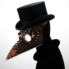 Aikuisten Halloween Plague Doctor Cosplay Mask Steam Punks Scary Horror Pu Bird Schnabel Naamio Nokka Naamio Rekvisiitta karnevaalijuhlalahja hinta ja tiedot | Juhlakoristeet | hobbyhall.fi