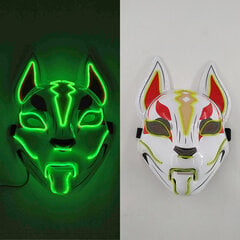 Anime cosplay High-Rise Invasion Cosplay Mask LED hehkuva juhlanaamio japanilainen samurai-asu rekvisiitta karnevaalijuhliin hinta ja tiedot | Juhlakoristeet | hobbyhall.fi