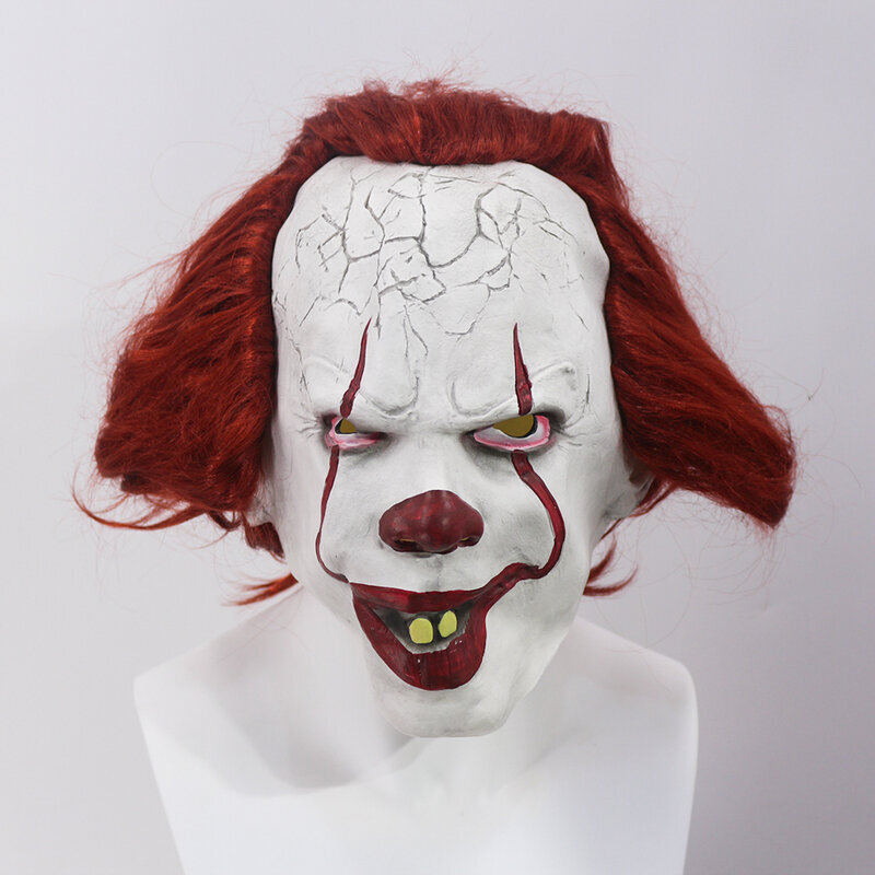 Halloween Horror Clown Mask Lateksikuminaamio naamiointiin Halloween Party Lateksinen kokokasvonaamio hinta ja tiedot | Juhlakoristeet | hobbyhall.fi