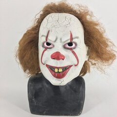 Halloween Horror Clown Mask Lateksikuminaamio naamiointiin Halloween Party Lateksinen kokokasvonaamio hinta ja tiedot | Juhlakoristeet | hobbyhall.fi