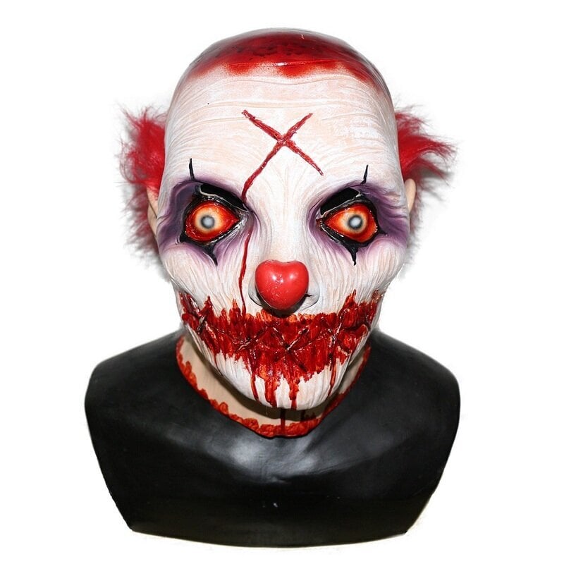 Halloween Horror Clown Mask Lateksikuminaamio naamiointiin Halloween Party Lateksinen kokokasvonaamio hinta ja tiedot | Juhlakoristeet | hobbyhall.fi