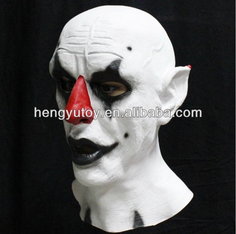 Halloween Horror Clown Mask Lateksikuminaamio naamiointiin Halloween Party Lateksinen kokokasvonaamio hinta ja tiedot | Juhlakoristeet | hobbyhall.fi