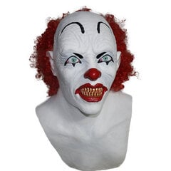 Halloween Horror Clown Mask Lateksikuminaamio naamiointiin Halloween Party Lateksinen kokokasvonaamio hinta ja tiedot | Juhlakoristeet | hobbyhall.fi